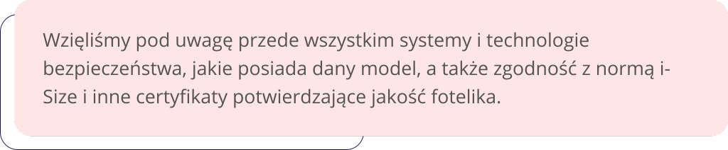 ranking fotelików 9 36 kg kryteria wyboru