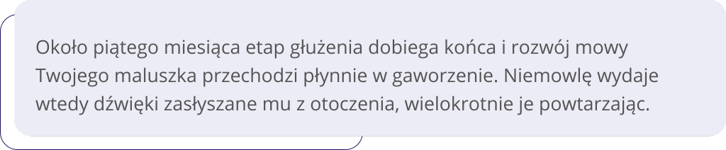 kiedy dziecko zaczyna gaworzyć grafika