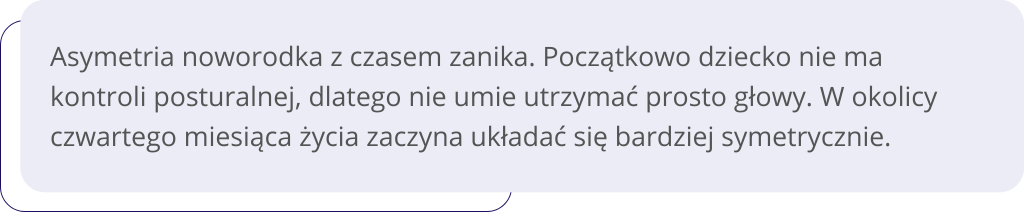 asymetria u niemowlaka zanika koło czwartego miesiąca życia grafika