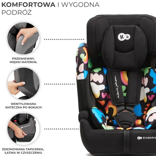 Fotelik samochodowy dla dziewczynki Kinderkraft Comfort Up i-Size