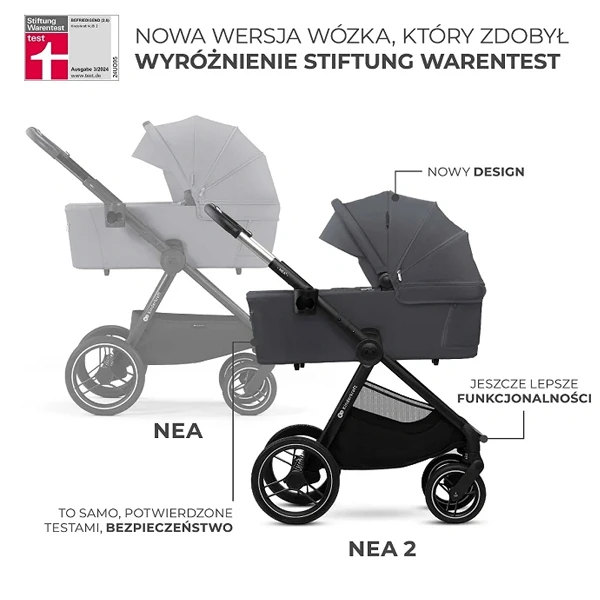 KINDERKRAFT NEA 2 wózek 3w1 | fotelik Cybex Cloud G 3