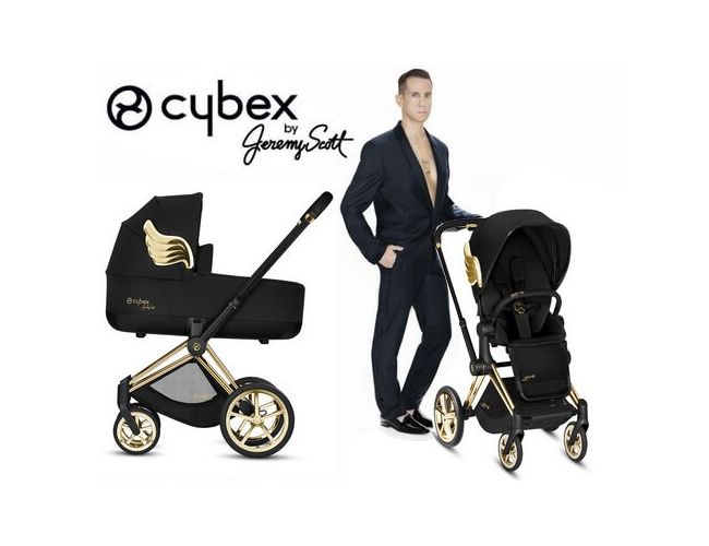 CYBEX by Jeremy Scott - wózek Cybex czarny ze skrzydłami