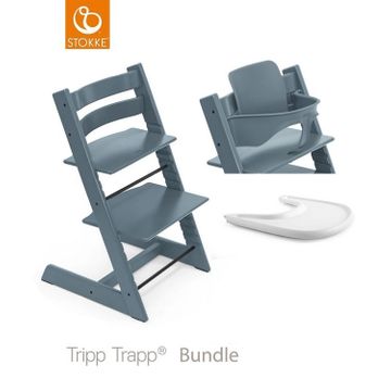 STOKKE TRIPP TRAPP krzesełko do karmienia z tacką i Baby Set