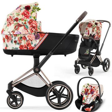 CYBEX PRIAM 4.0 SPRING BLOSSOM wózek 3w1 z fotelikiem CLOUD T i-Size