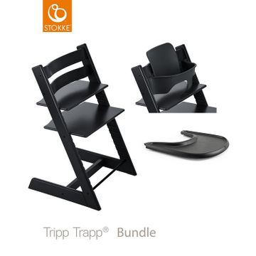 STOKKE TRIPP TRAPP krzesełko do karmienia z tacką i Baby Set