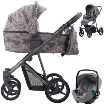 BEBETTO FLAVIO wózek 4w1 | fotelik BRITAX BABY SAFE 3 i-Size + baza