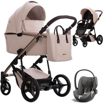 Bebetto LOREN PREMIUM CLASS BISCOTTI wózek 3w1 z fotelikiem Cybex CLOUD T i-Size