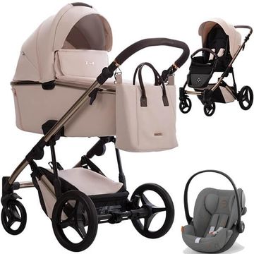 Bebetto LOREN PREMIUM CLASS BISCOTTI wózek 3w1 z fotelikiem Cybex CLOUD G i-Size