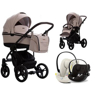 Bebetto BRESSO ONYX wózek 3w1 z fotelikiem Cybex CLOUD G i-Size