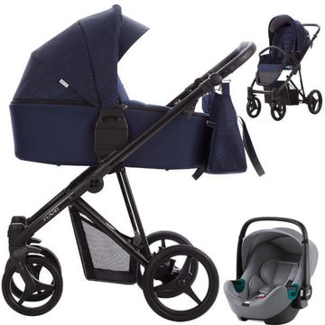 BEBETTO FLAVIO wózek 4w1 | fotelik BRITAX BABY SAFE 3 i-Size + baza