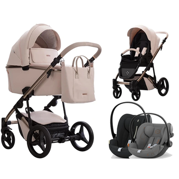 Bebetto LOREN PREMIUM CLASS BISCOTTI wózek 3w1 z fotelikiem Cybex CLOUD G i-Size