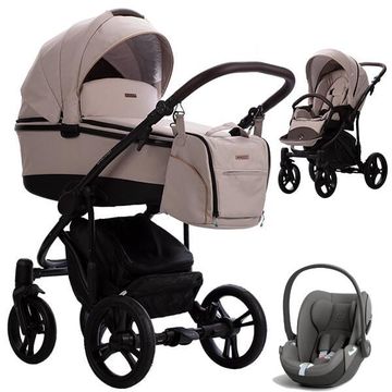 Bebetto BRESSO ONYX wózek 3w1 z fotelikiem Cybex CLOUD T i-Size