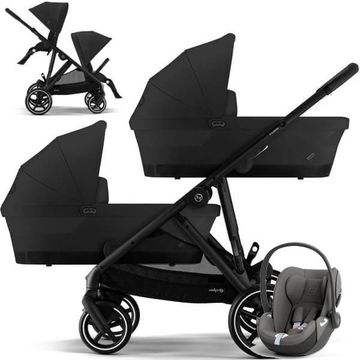 CYBEX GAZELLE S 2023 wózek bliźniaczy 3w1 z fotelikiem Cybex CLOUD T i-Size