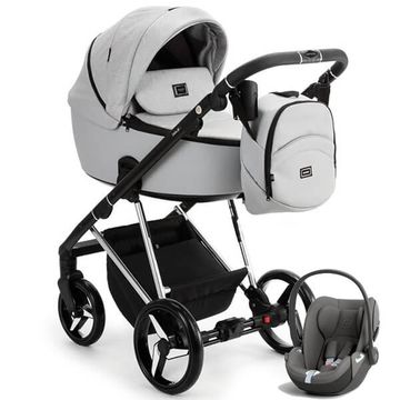 Adamex BLANC SPECIAL EDITION wózek 3w1 z fotelikiem Cybex CLOUD T i-Size