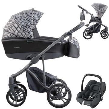 BEBETTO BRESSO wózek 3w1 z fotelikiem MAXI COSI CABRIO FIX i-Size