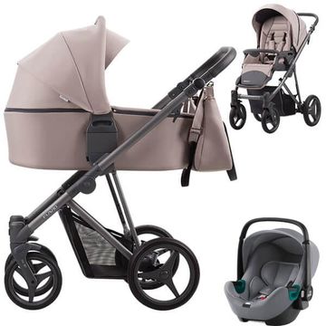 BEBETTO FLAVIO wózek 4w1 | fotelik BRITAX BABY SAFE 3 i-Size + baza