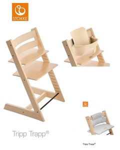 STOKKE TRIPP TRAPP krzesełko do karmienia z poduszką i Baby Set